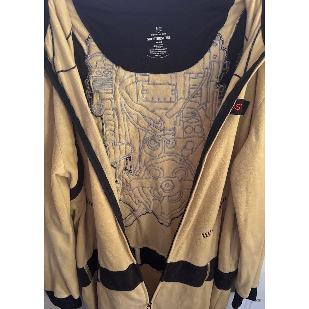 Ghostbusters MJC International Fleece Union Suit Pajamas Costume Tan Mens XL - Picture 5 of 10